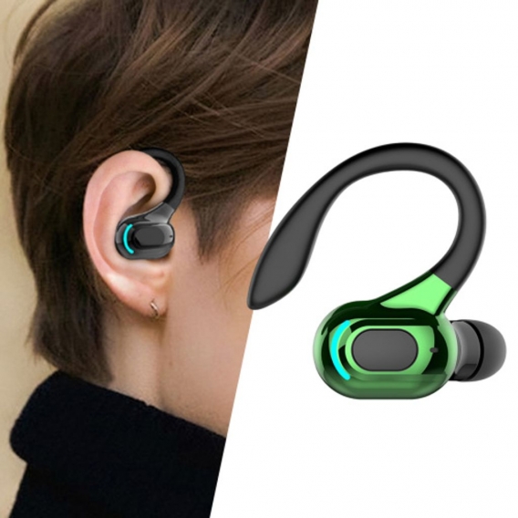 Kopfhörer-Ohrbügel Bluetooth 5.2 Sport-Headset für Radfahren Bürosport im Freien - Schwarz Grün Farbe Schwarz Grün