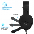 NUBWO U3 3.5mm Stereo Gaming Kopfhörer auf Ohr Headset mit Mikrofon für PS4 PC neue Xbox One Computer Handy【Schwarz】