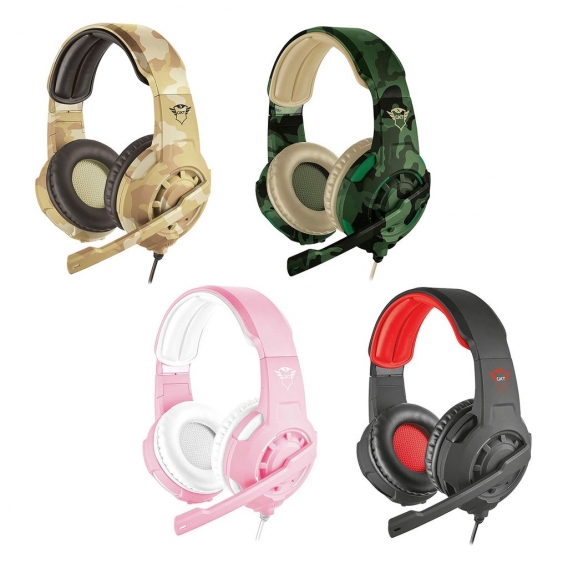 Trust GXT 310P Radius - Kopfhörer - Kopfband - Gaming - Pink - Weiß - Binaural - 1 m Trust