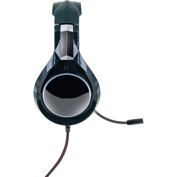 Gaming Headset Kopfhörer mit Mikrofon 2,2m Beleuchtet 1x USB 2x 3,5 mm Schwarz