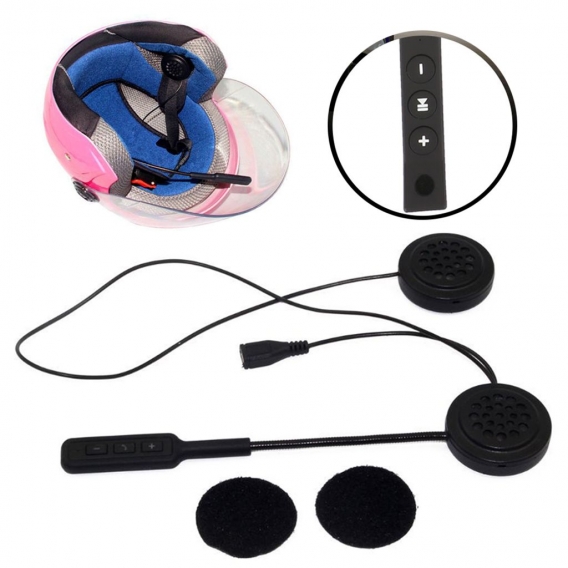 Bluetooth 4.0 Wiederaufladbarer Motorradhelm-Headset-Lautsprecher Mit Mikrofon