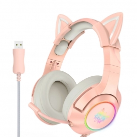 More about ONIKUMA K9 USB Kabelgebundenes Gaming Headset Virtual 7.1 Abnehmbarer Surround Sound Cat Ears Kopfhoerer Geraeuschunterdrueckung