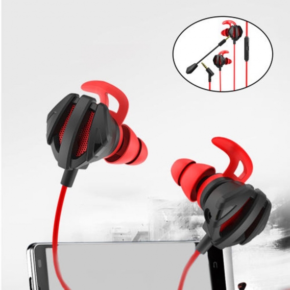 Gaming-in-Ear-Headset Noise Cancelling-Kopfhörer mit Mikrofon Leichte Kopfhörerhelme Kabelgebundene Gaming-Ohrhörer für Office-H