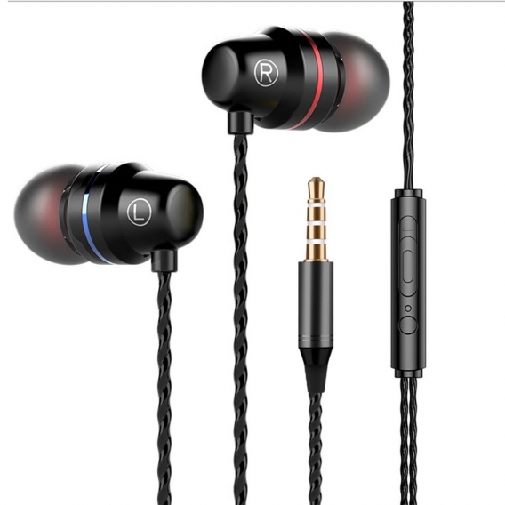 3,5 mm HIFI In-Ear-Kopfhörer Stereo-Ohrhörer Super Bass-Kopfhörer mit Mikrofon