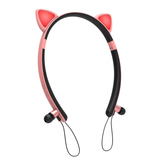 Katze Ohr Kopfhörer auf-Ohr Drahtlose Stereo Kinder Headset Bluetooth 5,0 Kopfhörer mit Mic/LED Licht Kompatibel mit smartphones