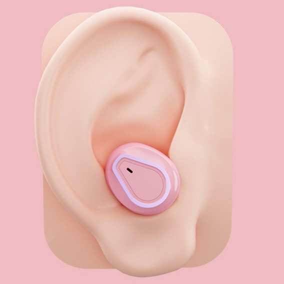 Bluetooth Kopfhörer Kabellos In Ear Kopfhörer Drahtlose Ohrhörer mit Mikrofon, 340 mAh Ladebox Farbe Rosa