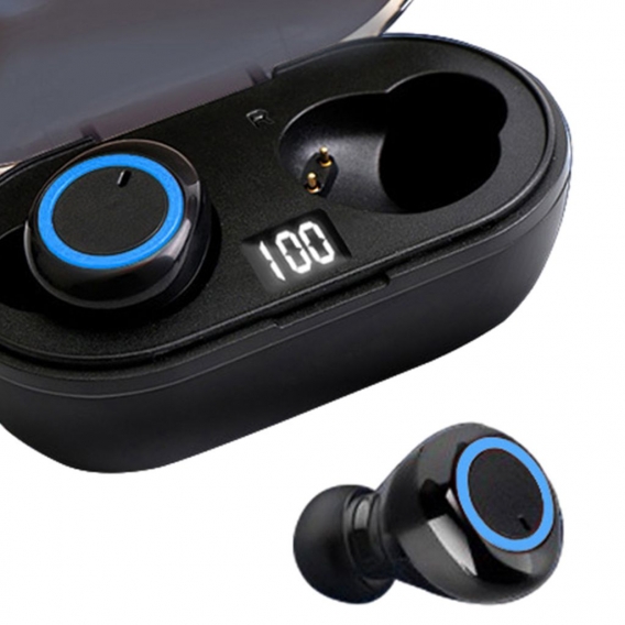 F1 True Wireless Earbuds Kopfhörer Game Noise Cancelling Laufen Touch Control Headset für Sport Gym iOS und Android Farbe Blau