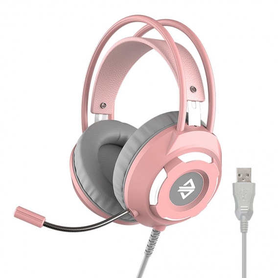 Ajazz AX120 - 7.1-Kanal-Stereo-Gaming-Headset Geraeuschunterdrueckung ueber Ohrkopfhoerer mit Mikrofon-Bass-Surround-Soft-Memory