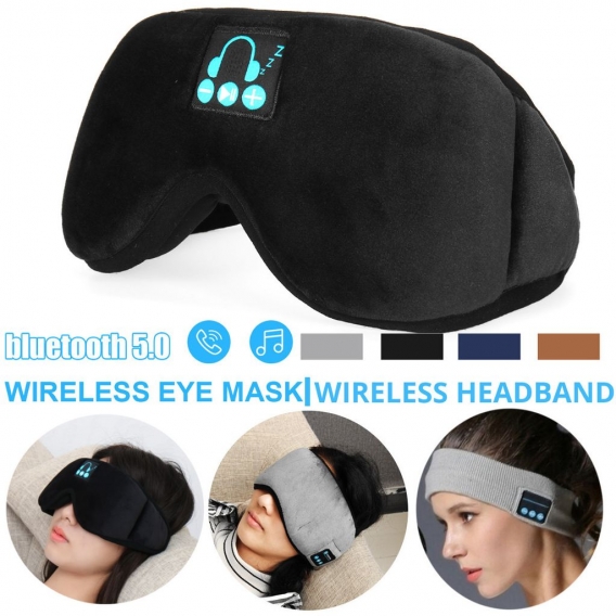 MECO Augenmaske Schlaf Kopfhörer bluetooth Maske Wireless Augen Reise mit Gebaut-in Lautsprecher Mic Freisprecheinrichtung mic