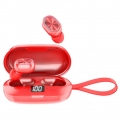 Bluetooth 5.1 Mini-In-Ear-Funkkopfhörer Für Telefon -Rot Mit Digitalanzeige