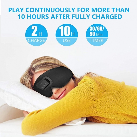 Sleep Headphones Blockout Light Kabelloses zeitgesteuertes Herunterfahren