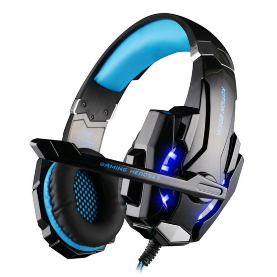 KOTION EACH G9000 3,5-mm Gaming Kopfhoerer Stereo Gaming Headset Noise Cancellation LED-Lichtkopfhoerer mit Mikrofon