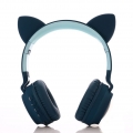 Bluetooth-Kopfhörer, Katzenohrhörer, LED-Licht, blinkend, Leuchtend, On-Ear-Stereo-Headset, kompatibel mit Smartphones und PCs