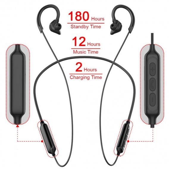 X1 Nackenbügel Kabelloser Bluetooth Sport Laufkopfhörer Stereo Musik Kopfhörer