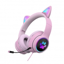 More about Cat Ear Wired Over-Head-Headset, RGB-LED-Licht, 7.1-Kanal, Bass Stereo Netter Gaming-Kopfhörer, mit Mikrofon für Spielgriffe, PC