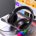 Q2 Wired Gaming Headset LED-Lichtkopfhoerer mit Mikrofon fuer Computer Laptops Weiss