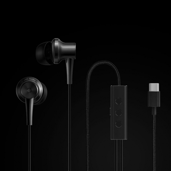 Original Xiaomi Mi Headset Kopfhörer Stereo Kopfhörer Ohrhörer Rauschunterdrückung Kopfhörer Typ-C-Version Schwarz