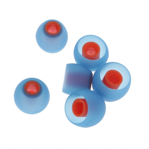 Eartips In Ear Kopfhörer Ohrhörer S M L Größe 3 Paar Strapazierfähiges, Weiches Silikon 3,8 Mm Farbe Blau Orange