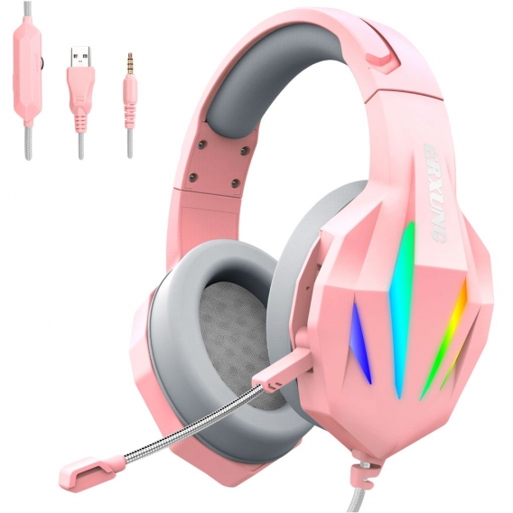 Gaming-Headset LED-Licht Rbg-Beleuchtungseffekt Gaming-Kopfhörer für Gamer