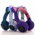 Kinder Kopfhörer, Faltbare Kopfhörer mit LED Katzen Ohren Verkabelte Over Ear Headset Kopfhörer für iPod iPad iPhone Android Han