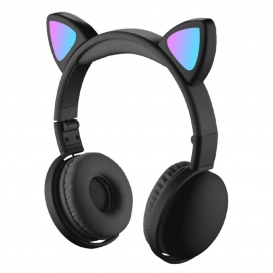 More about LED Katze Ohr Kopfh?rer RGB Farbe Bluetooth 5.0 Headsets Noise Cancelling Faltbare Erwachsene Kinder Kopfh?rer mit Mikrofon