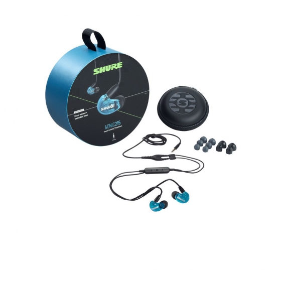 Shure Earphones SE215DYBL+UNI-EFS 3,5 mm Klinke Blau