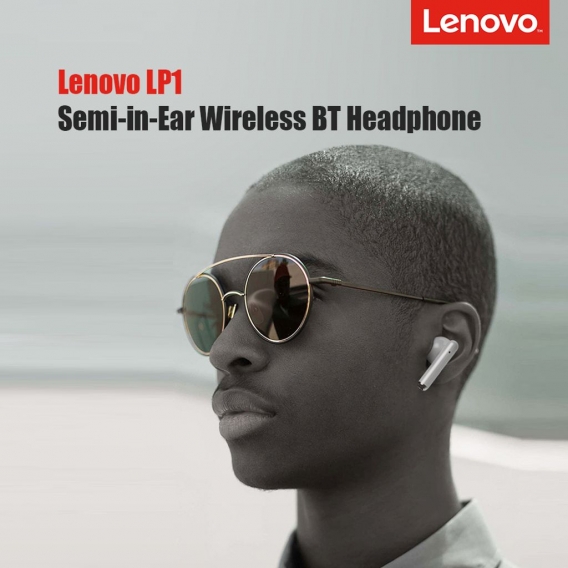 Lenovo LivePods LP1 Echte kabellose Ohrhoerer BT 5.0-Kopfhoerer TWS-Stereo-Ohrhoerer mit Touch-Control-Dual-Hosts TWS-Headsets I