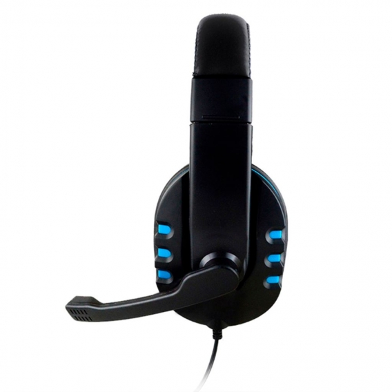 3,5 mm kabelgebundenes Gaming-Headset Kopfhörer HD-Mikrofon-Kopfhörer für Xbox-ONE für PS4-(Schwarz Blau)