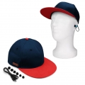 Urcover Bluetooth Cap Blau / Rot [ Freisprechfunktion laut leiser waschbar ] Snap-Back Unisex Musik Baseballkappe Mütze inkl. US