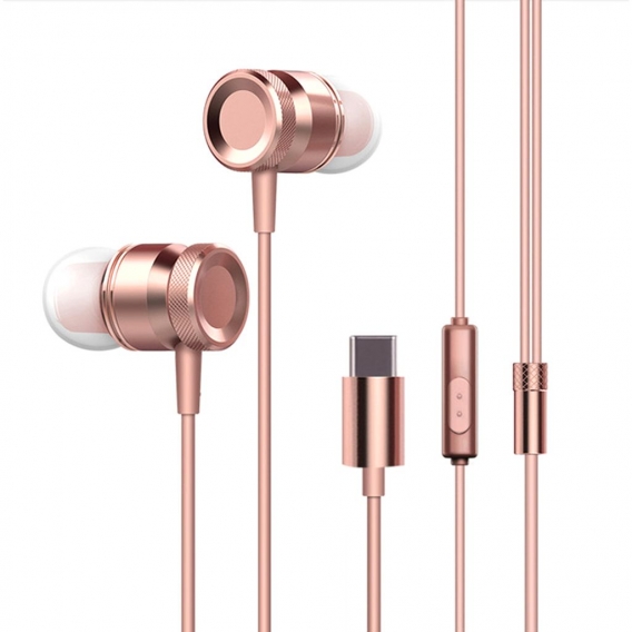 USB Typ-C In-Ear verdrahtete Metall Kopfh?rer Headset USB-C Kopfh?rer Ohrh?rer In-Line-Steuerung w / Mic fš¹r Xiaomi 6 Hinweis 3