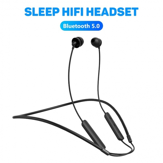 FD1 In-Ear Wireless Blautooth 5.0 Musik Sleep Earphone Neckband Headset mit Mic-Schwarz