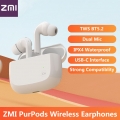 ZMI PurPods TWS BT5.2 Drahtlose Ohrhoerer In-Ear-Ohrhoerer Dual Mic / Rauschunterdrueckung / IPX4 wasserdicht / USB-C-Schnittste