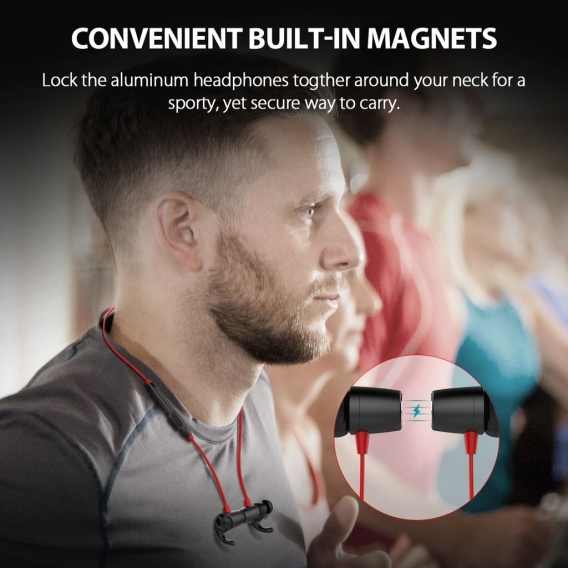 dodocool Magnetic Wireless Stereo Sport In-Ear-Kopfhörer mit HD Mic CVC 6.0 Noise Cancellation für die meisten Bluetooth-fähigen