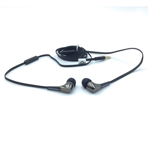 Pioneer SE-CL722T-K In-Ear-Kopfhörer Flachbandkabel Aluminium Design Schwarz