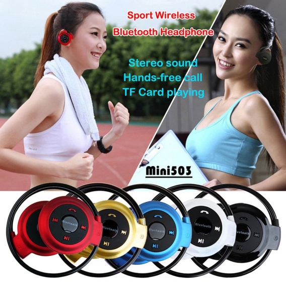 Drahtloser Bluetooth Stereo Sound Kopfhörer MP3 Player Sport Kopfhörer mit Mikrofon Schwarz