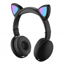 More about LED Katze Ohr Kopfhoerer RGB Farbe Bluetooth 5.0 Headsets Noise Cancelling Faltbare Erwachsene Kinder Kopfhoerer mit Mikrofon