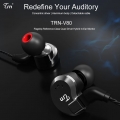 TRN V80 3,5 mm In-Ear-Kopfhörer 2DD + 2BA Hybrid-HiFi-Sport-Headset Musik-Kopfhörer 2pin Abnehmbares Kabel Inline-Steuerung mit 