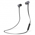 Bluetooth magnetische in-ear Kopfhörer, Fernbedienung + Mikrofon – Schwarz