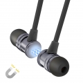 Bluetooth magnetische in-ear Kopfhörer, Fernbedienung + Mikrofon – Schwarz