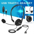 Usb-headset mit mikrofon einstellbare geräusch unterdrückung ohrhörer call center headset für pc laptop computer