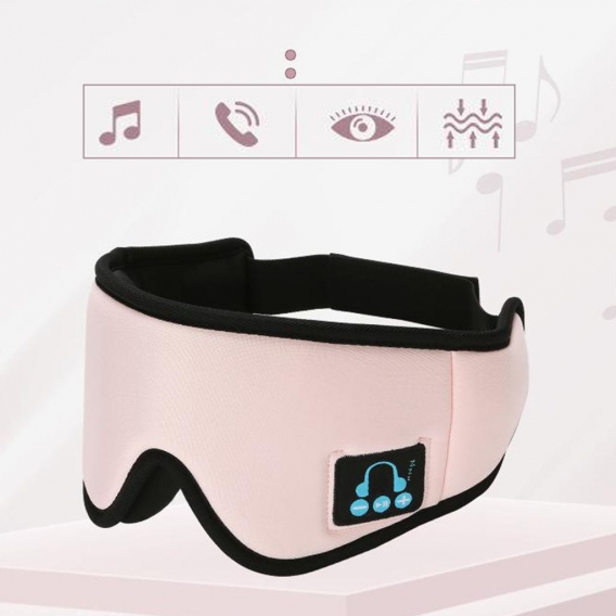 Schlaf Headset Bluetooth 5.0 3D Augenmaske Kopfhörer Kopfhörer für Musik Schlafen Farbe Rosa