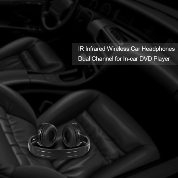 IR Infrarot Wireless Auto Kopfhörer Stereo Headset Verkabelt Kopfhörer Dual Channel für In-Auto DVD-Player