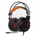 A6 7.1 Surround-Sound-Stereo-Over-Ear-USB-Gaming-Headset Für PC Orange Farbe Orange