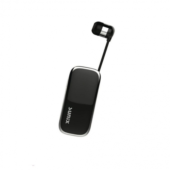 Sunix Wireless Earphone Bluetooth Headset Ohrhörer mit Kragen, Geräuschunterdrückung Kopfhörer mit Mikrofon in Schwarz