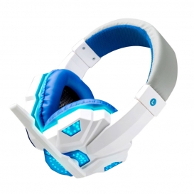 More about LED-Licht Weicher Ohrenschuetzer Einstellbarer Over-Ear-PC-Notebook-Gaming-Headset mit Kabel Blau Weiss