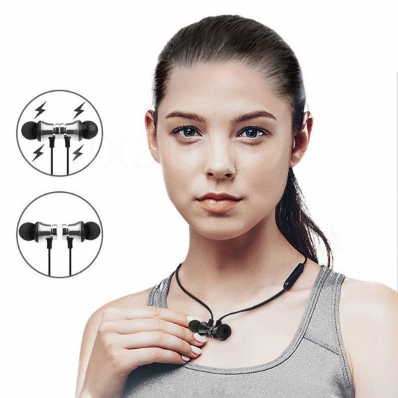 XT11 In-Ear-Bluetooth-Sport-Magnet-Headset mit Stereo-Musikkopfhörer-(Golden)