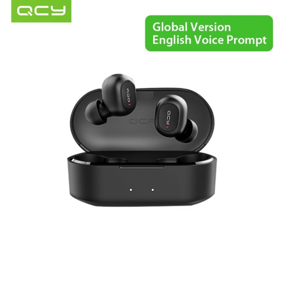 Globale Version QCY T2C TWS BT Drahtlose Kopfhörer mit Dual-Mikrofon 800mAh Ladekiste Stereo-BT-Headsets Sport Laufen Mini-Ohrhö