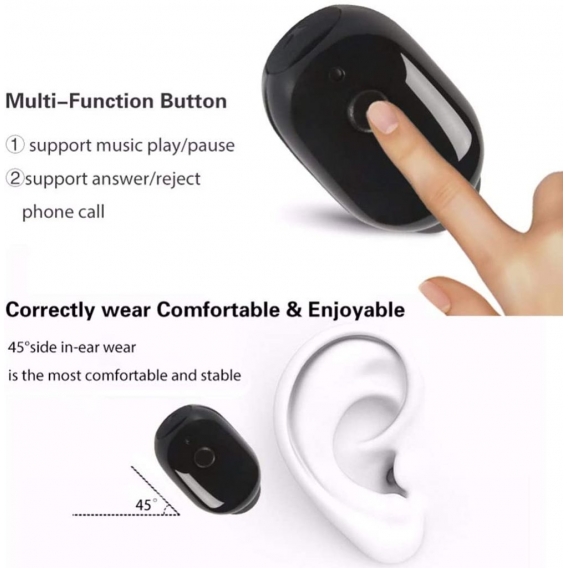 Sport Kopfhörer IP68 wasserfest Kabellos mini In-Ear Schweißresistent Headset