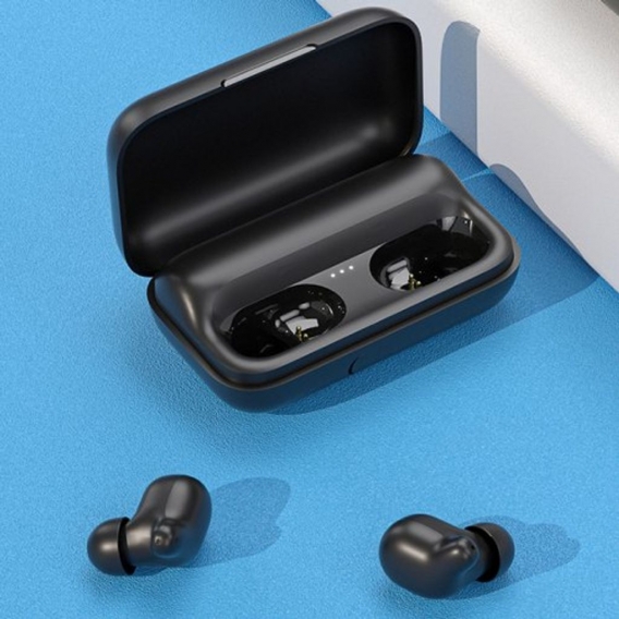 Haylou T15 TWS Echte drahtlose Stereo-Mini-Binaural-Ohrh?rer In-Ear-Bluetooth 5.0-Ohrh?rer mit Mikrofon und 2200-mAh-Ladestation