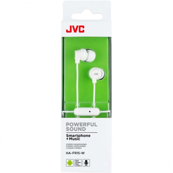 JVC Kopfhörer FR15 In-Ear-Remote-Mikrofon Vit